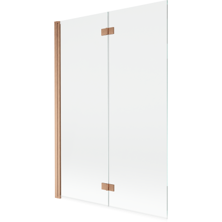 Mexen Mist paravan de duș cu 2 aripi stânga 120 x 150 cm, transparent, cupru periat - 8A9-120-002-65-00-L