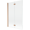 Mexen Mist paravan cadă de baie cu 2 aripi stânga 120 x 150 cm, transparent, cupru periat - 8A9-120-002-65-00-L