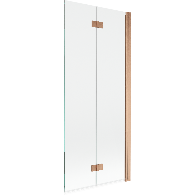 Paravan Mexen Mist pentru duș, cu 2 uși, dreapta, 80 x 150 cm, transparent, cupru periat - 8A9-080-002-65-00-P