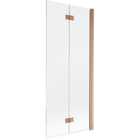 Paravan Mexen Mist pentru duș, cu 2 uși, dreapta, 80 x 150 cm, transparent, cupru periat - 8A9-080-002-65-00-P