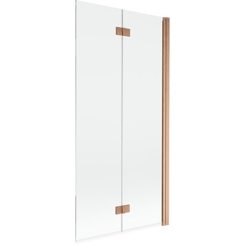 Mexen Mist paravan de duș cu 2 canaturi drept 90 x 150 cm, transparent, cupru periat - 8A9-090-002-65-00-P