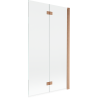 Paravan de duș Mexen Mist cu 2 aripi dreapta 100 x 150 cm, transparent, cupru periat - 8A9-100-002-65-00-P
