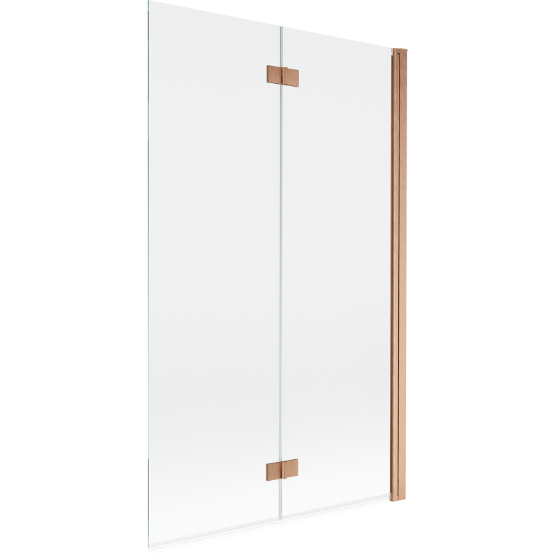 Paravan cadă Mexen Mist 2 panouri, dreapta 110 x 150 cm, transparent, cupru periat - 8A9-110-002-65-00-P