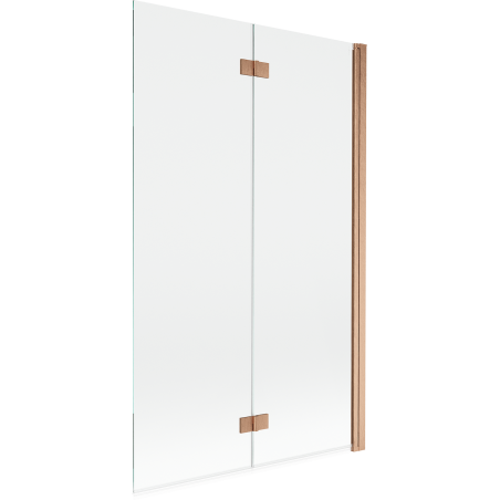 Paravan cadă Mexen Mist 2 panouri, dreapta 110 x 150 cm, transparent, cupru periat - 8A9-110-002-65-00-P