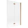 Mexen Mist paravan de duș cu 2 uși dreapta 120 x 150 cm, transparent, cupru periat - 8A9-120-002-65-00-P