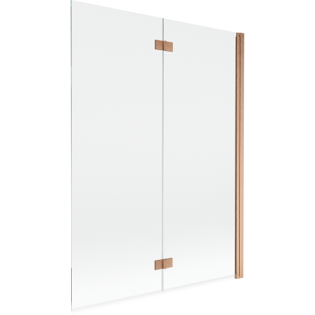 Mexen Mist paravan cadă de baie cu 2 aripi dreapta 130 x 150 cm, transparent, cupru periat - 8A9-130-002-65-00-P