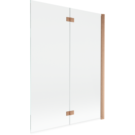 Paravan cadă Mexen Mist cu 2 uși dreapta 130 x 150 cm, transparent, cupru periat - 8A9-130-002-65-00-P