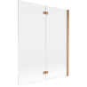 Paravan de duș Mexen Mist cu 2 uși, dreapta 140 x 150 cm, transparent, cupru periat - 8A9-140-002-65-00-P