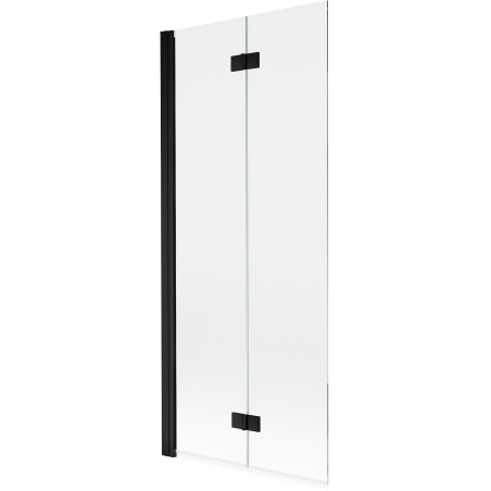 Paravan cadă Mexen Mist 2 fliguri stânga 80 x 150 cm, transparent, negru - 8A9-080-002-70-00-L