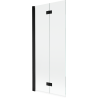 Paravan cadă Mexen Mist 2 fliguri stânga 80 x 150 cm, transparent, negru - 8A9-080-002-70-00-L