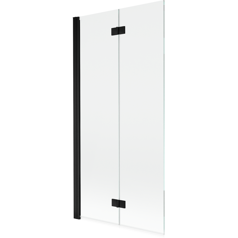Paravan cadă Mexen Mist 2 pliuri stânga 90 x 150 cm, transparent, negru - 8A9-090-002-70-00-L