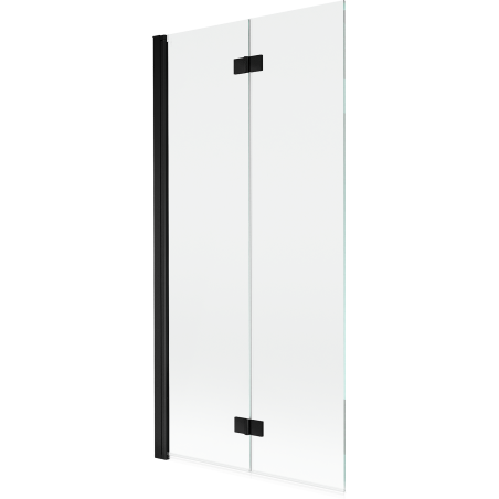 Paravan cadă Mexen Mist 2 pliuri stânga 90 x 150 cm, transparent, negru - 8A9-090-002-70-00-L