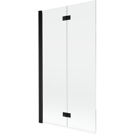 Mexen Mist paravan de cadă cu 2 panouri, stânga 100 x 150 cm, transparent, negru - 8A9-100-002-70-00-L