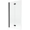Mexen Mist kádparaván 2-szárnyú bal 100 x 150 cm, átlátszó, fekete - 8A9-100-002-70-00-L