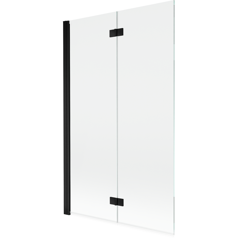 Paravan cadă de duș Mexen Mist cu 2 panouri, stânga, 110 x 150 cm, transparent, negru - 8A9-110-002-70-00-L