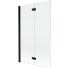 Mexen Mist balosz paraván 2-szárnyú bal 110 x 150 cm, átlátszó, fekete - 8A9-110-002-70-00-L