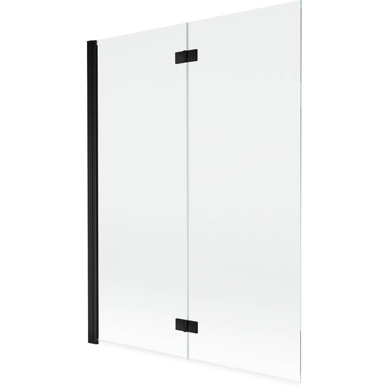 Paravan de cadă Mexen Mist 2-panouri stânga 130 x 150 cm, transparent, negru - 8A9-130-002-70-00-L