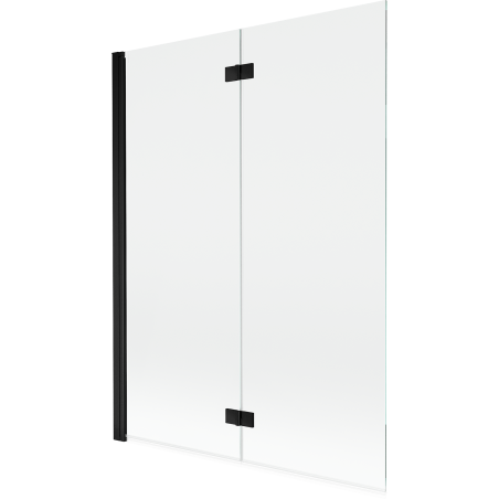 Mexen Mist 2-szárnyú bal oldali zuhanyparaván 130 x 150 cm, átlátszó, fekete - 8A9-130-002-70-00-L