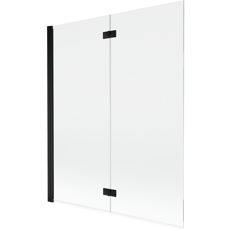 Mexen Mist paravan de duș stânga cu 2 panouri 140 x 150 cm, transparent, negru - 8A9-140-002-70-00-L