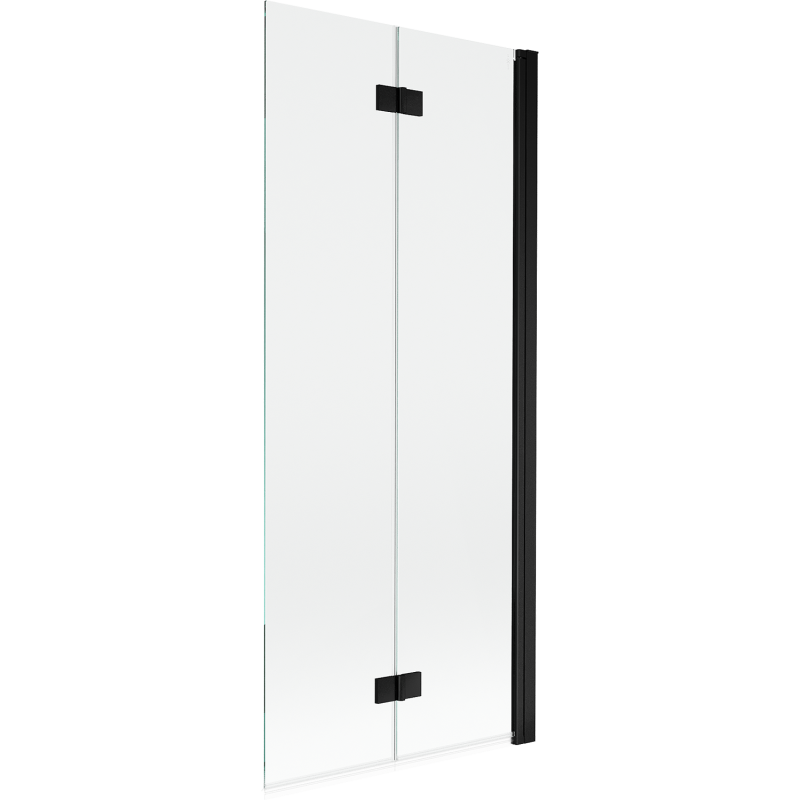 Mexen Mist kétajtós zuhanyfal, jobb 80 x 150 cm, átlátszó, fekete - 8A9-080-002-70-00-P