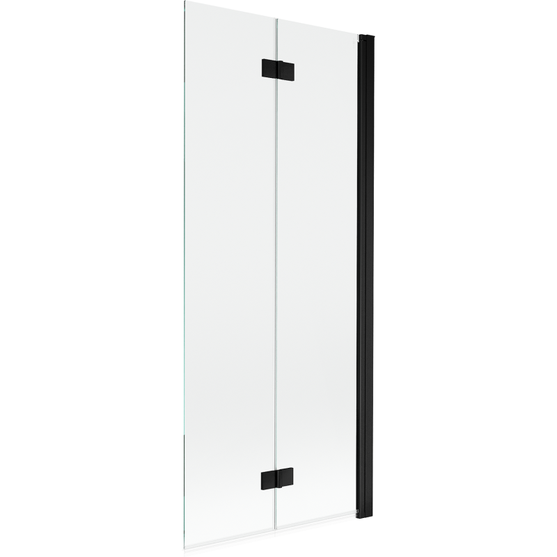 Mexen Mist zuhanyfal, 2-szárnyú jobbos 80 x 150 cm, átlátszó, fekete - 8A9-080-002-70-00-P