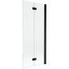 Mexen Mist kétajtós zuhanyfal, jobb 80 x 150 cm, átlátszó, fekete - 8A9-080-002-70-00-P