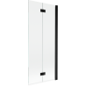 Mexen Mist zuhanyfal, 2-szárnyú jobbos 80 x 150 cm, átlátszó, fekete - 8A9-080-002-70-00-P