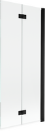Mexen Mist paravan de baie cu 2 uși dreapta 80 x 150 cm, transparent, negru - 8A9-080-002-70-00-P