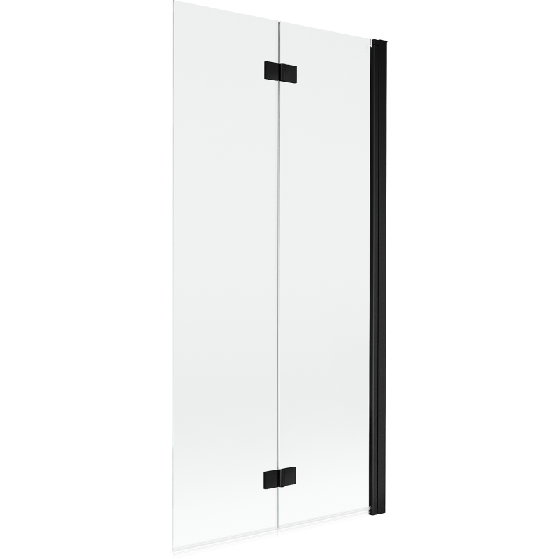 Mexen Mist kétszárnyú zuhanyfal jobb 90 x 150 cm, átlátszó, fekete - 8A9-090-002-70-00-P