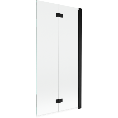 Mexen Mist kétszárnyú zuhanyfal jobb 90 x 150 cm, átlátszó, fekete - 8A9-090-002-70-00-P