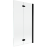 Mexen Mist paravan de duș cu 2 uși batante, dreapta, 100 x 150 cm, transparent, negru - 8A9-100-002-70-00-P