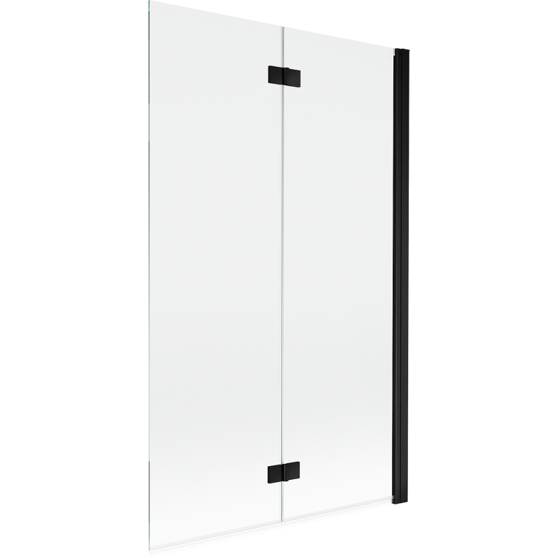 Paravan de cadă Mexen Mist, 2 canaturi, dreapta 110 x 150 cm, transparent, negru - 8A9-110-002-70-00-P