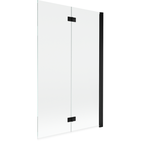 Paravan de cadă Mexen Mist, 2 canaturi, dreapta 110 x 150 cm, transparent, negru - 8A9-110-002-70-00-P