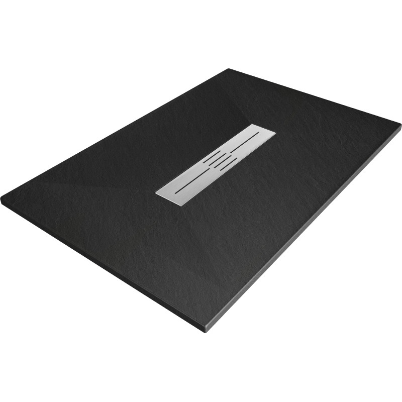 Mexen Toro SMC 140 x 80 cm téglalap alakú zuhanytálca, fekete - 43708014