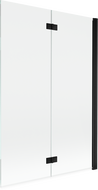 Mexen Mist 2-szárnyas zuhanyfal, jobbos 120 x 150 cm, átlátszó, fekete - 8A9-120-002-70-00-P