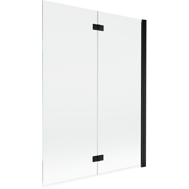Mexen Mist ecran de duș 2 foi drept 130 x 150 cm, transparent, negru - 8A9-130-002-70-00-P