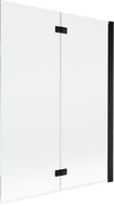 Mexen Mist 2-szárnyú jobboldali zuhanykabin 130 x 150 cm, átlátszó, fekete - 8A9-130-002-70-00-P