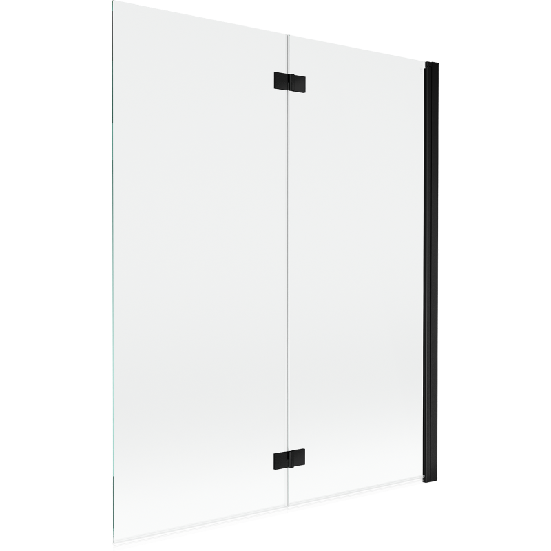 Mexen Mist 2-szárnyú, jobbos kádparaván 140 x 150 cm, átlátszó, fekete - 8A9-140-002-70-00-P
