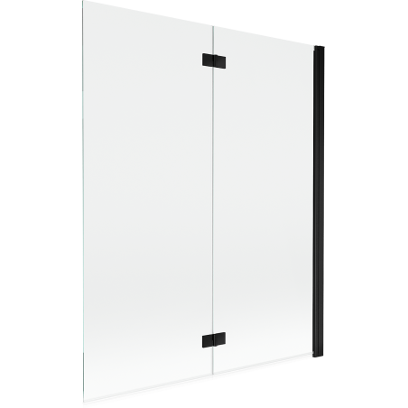 Mexen Mist 2-szárnyú, jobbos kádparaván 140 x 150 cm, átlátszó, fekete - 8A9-140-002-70-00-P