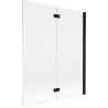 Mexen Mist paravan de duș cu 2 canaturi dreapta 140 x 150 cm, transparent, negru - 8A9-140-002-70-00-P