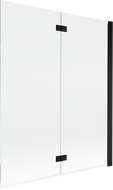 Mexen Mist 2-szárnyú, jobbos kádparaván 140 x 150 cm, átlátszó, fekete - 8A9-140-002-70-00-P