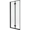 Mexen Mist paravan pentru cadă, cu 2 uși, stânga, 80 x 150 cm, ramă neagră, negru - 8A9-080-002-70-70-L