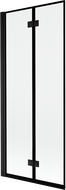 Mexen Mist paravan de duș cu 2 uși, stânga, 80 x 150 cm, ramă neagră, negru - 8A9-080-002-70-70-L