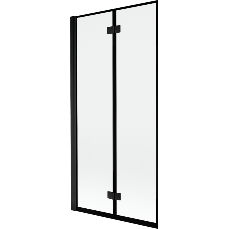 Mexen Mist 2-szárnyú kádparaván bal 90 x 150 cm, fekete keret, fekete - 8A9-090-002-70-70-L