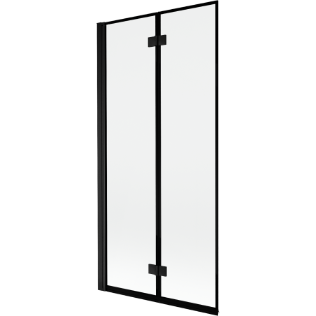 Mexen Mist 2-szárnyú kádparaván bal 90 x 150 cm, fekete keret, fekete - 8A9-090-002-70-70-L