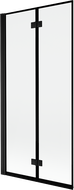 Mexen Mist kétszárnyú balos fürdőkádparaván 90 x 150 cm, fekete keret, fekete - 8A9-090-002-70-70-L