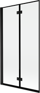 Mexen Mist paravan de duș cu 2 uși batante stânga 100 x 150 cm, ramă neagră, negru - 8A9-100-002-70-70-L