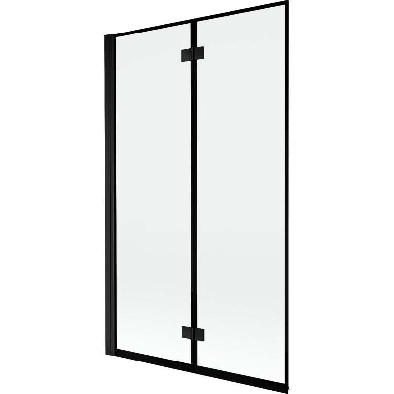 Paravan de cadă Mexen Mist cu 2 uși stânga 110 x 150 cm, ramă neagră, negru - 8A9-110-002-70-70-L