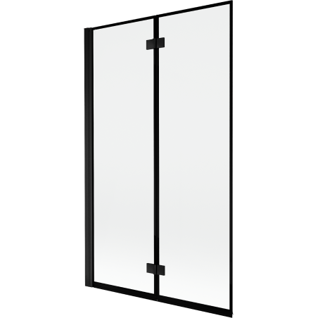 Paravan de cadă Mexen Mist cu 2 uși stânga 110 x 150 cm, ramă neagră, negru - 8A9-110-002-70-70-L