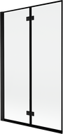 Mexen Mist paravan de baie cu 2 uși stânga 110 x 150 cm, ramă neagră, negru - 8A9-110-002-70-70-L